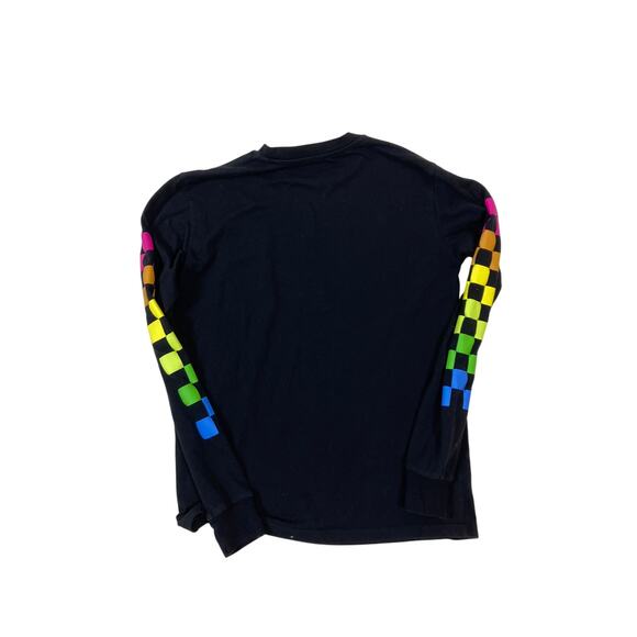 Polaroid Long Sleeve Shirt Men's Small Y2k Rainbow Photography Black - Picture 2 of 3